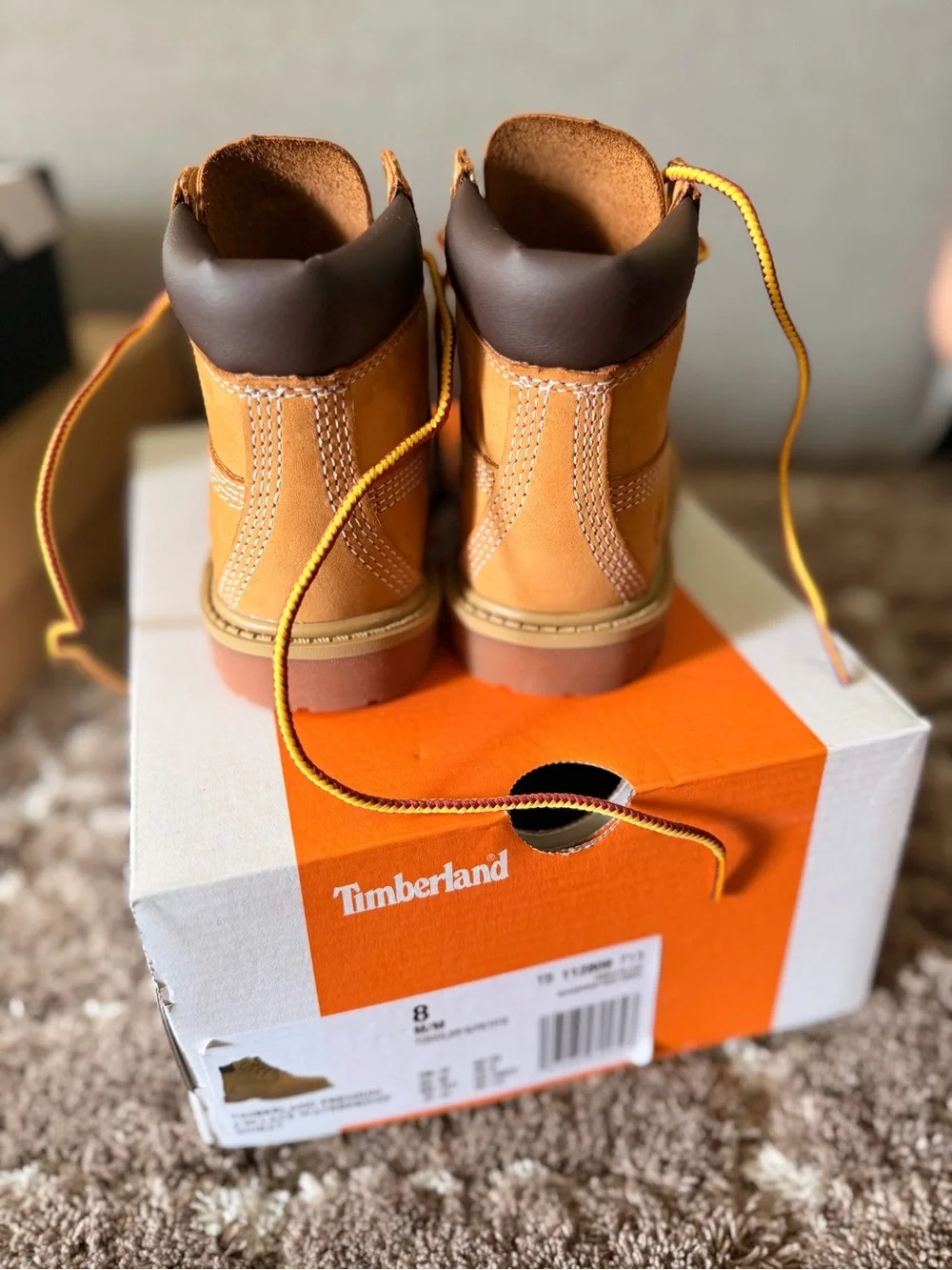 Timberland Kids Wheat/Chestnut Nubuck Lace-Up Boots